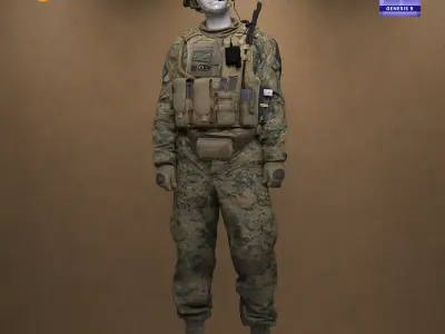 MARSOC Marines Outfit for Genesis 9 3D model