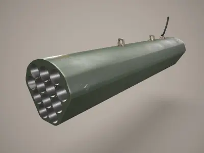  Rocket Launcher FZ219 With Missiles 3D model