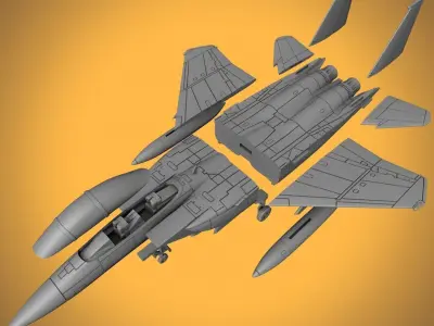 F-15 EAGLE SCALE 1-72 PRINTABLE STL FILES 3D print model