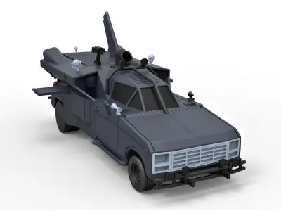 Buckaroo Bonzai Jet Truck Scale 1 to 24 3D print model