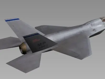 f35a fighter jet lowpoly 3d model Low-poly 3D model