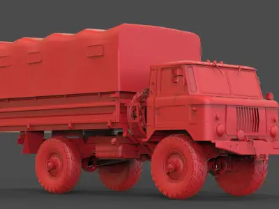 Gaz 66 Tend 3D print model