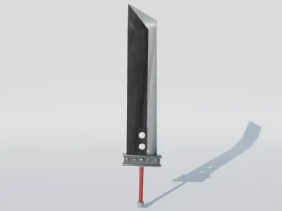 Final Fantasy Big Sword Free low-poly 3D model
