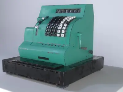 cash machine Free low-poly 3D model