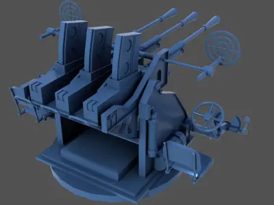 Type 96 25mm triple mount - Commercial license - 1-100 scale 3D print model