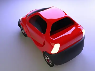 Cartoon car 3D model