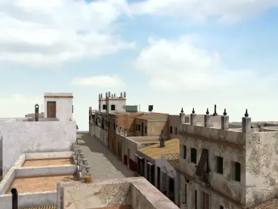 Pack 24 Old High-Quality 3D Colonial House 3D model