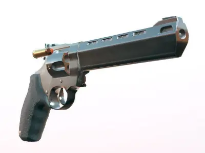 Raging Bull 454 Casull - Game Ready - Revolver Low-poly 3D model