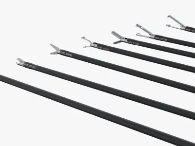 Laparoscopic Instruments Set 3D model
