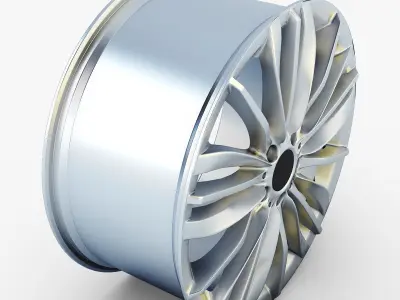 Style 332 wheel silver Mid Poly Low-poly 3D model