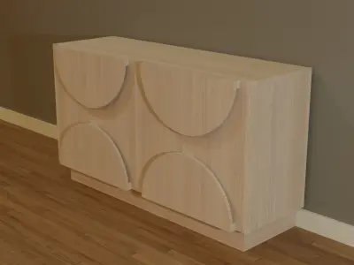 Semicircle Sideboard Console Table by Path Design Free 3D model