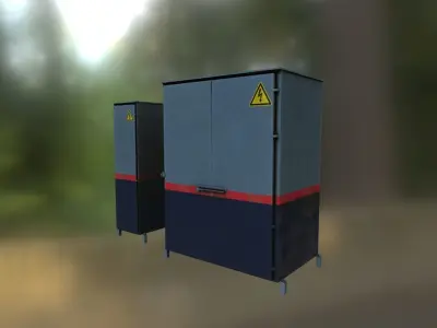 Electrical box Low-poly 3D model
