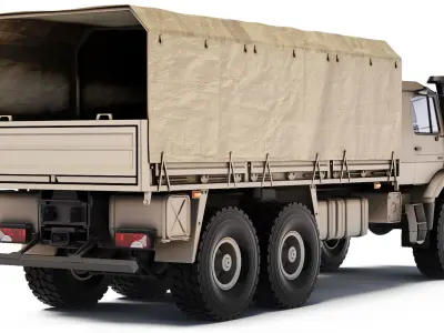 Mercedes-Benz Zetros 3042 tarpaulin body 2019 3D model
