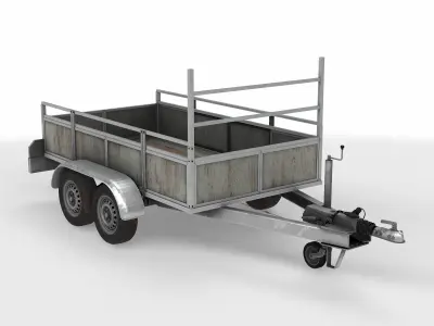 utility trailer 3D model
