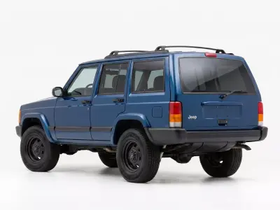 Classic Jeep Cherokee XJ SUV Low-poly 3D model
