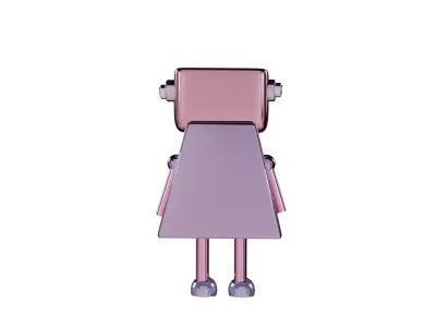 Heart - Eyed Robot 3D model