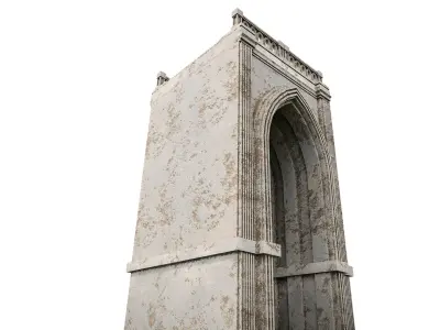 GOTHIC CASTLE BUILDING 26 Low-poly 3D model