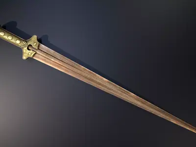Mycenaean Sword Type D  Game Ready 3D Model Low-poly 3D model