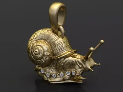 SNAIL INSECT PENDANT 3D PRINTABLE MODEL 3D print model