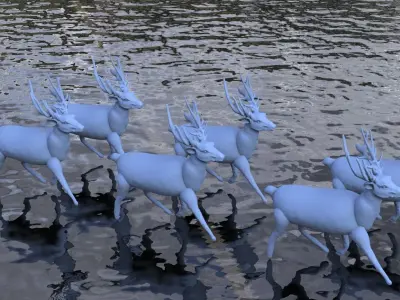 Reindeer statue 6 3D model