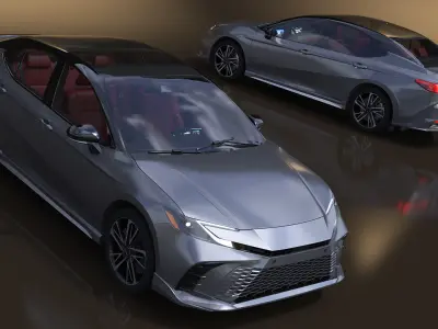 Redesigned Sedan Gray 3D model