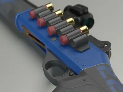 Benelli m4 S90 super Low-poly 3D model