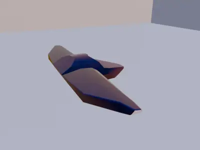 3D Plane toy Low-poly 3D model