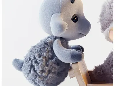 Sheep and goat toy 3D model