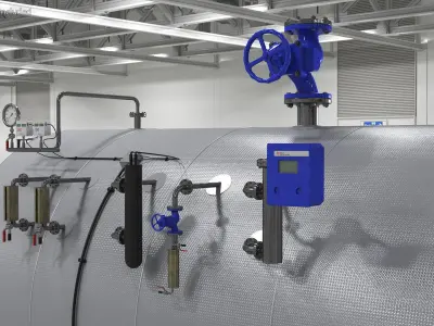 Industrial Horizontal Boiler 3D model