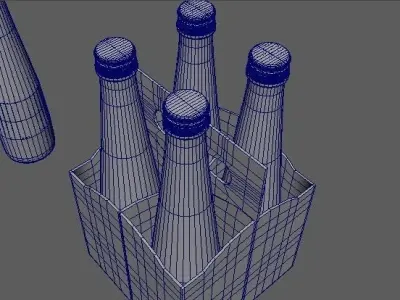 Beverage Branding Package No3 4Pack Low-poly 3D model