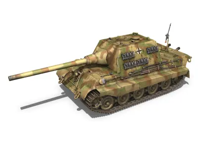 SDKFZ 186 Jagdtiger - Hunting Tiger 3D model