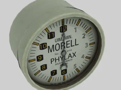 WW1 aircraft Tachometer Low-poly 3D model