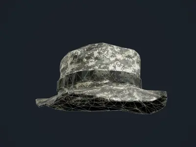 Military Hat Uniform Game Ready Low-poly 3D model