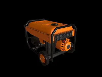 Portable Generator Low-poly 3D model
