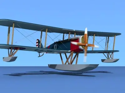Airco DH-4 US Navy Seaplane 3D model