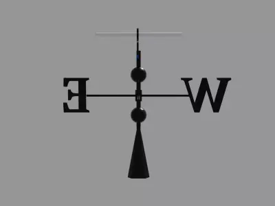 Cessna Inspired Weather Vane Low-poly 3D model