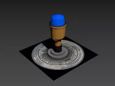 Airport Taxiway Edge light model Low-poly 3D model