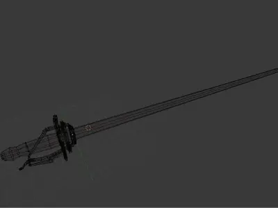 Rapier sword Low-poly 3D model