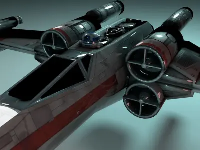 X-Wing Fighter Low-poly 3D model