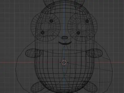 Cartoon bee model Low-poly 3D model