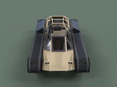Tracked vehicle from movie GI Joe 3D model