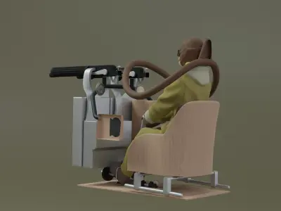 Albatros DV Cockpit 3D model