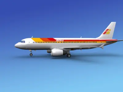 Airbus A320 Iberia  3D model