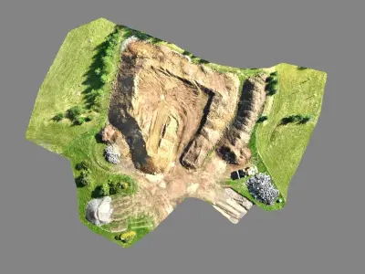 Vyskov construction site pile of soil Free 3D model