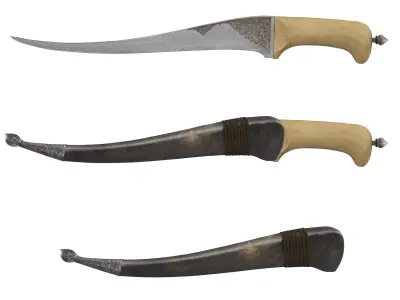 PESH-KABZ samurai sword 3D model