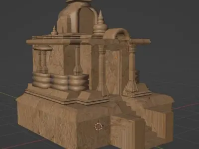  Indian Temple 3D model Low-poly 3D model