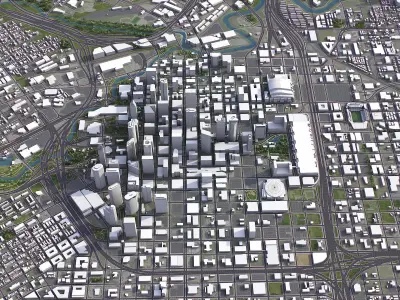 Houston Low-poly 3D model