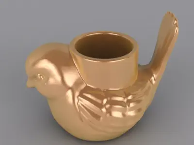 Little Bird Candle Holder Free 3D print model