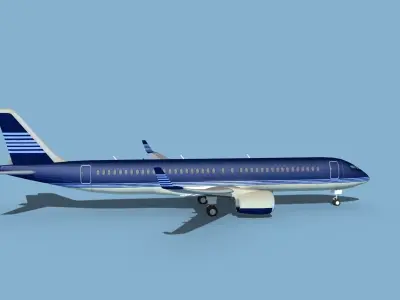 Airbus A220-300 Corporate 4 3D model