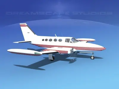 Cessna 414 Chancellor V10 3D model